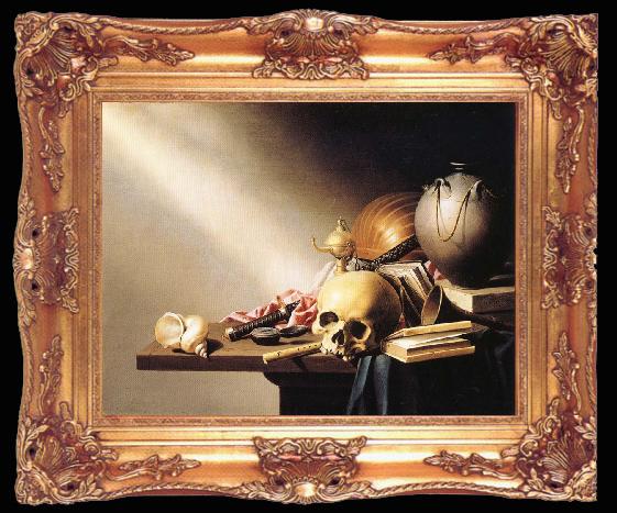 framed  Harmen van Steenwyck An Allegory of the Vanities of Human Life, Ta009